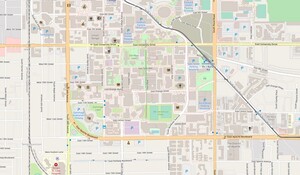 Example showing OpenStreetMap covering Arizona State University Tempe Campus.
