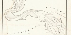 An image of the current map of the month, a French map of the Colorado river from 1844.