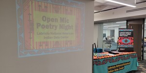 Labriola's Open Mic Poetry Night Sign in Table