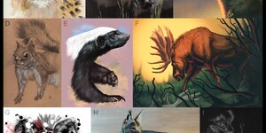 March Mammal Madness art array of various animals