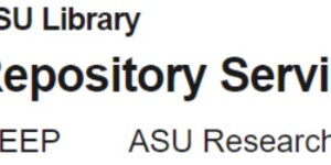 ASU Logo with ASU Library Repository Services, including KEEP and the ASU Research Data Repository