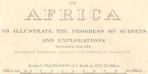 Map title card magnified to show full details, including information on what details were corrected from the 1914 edition