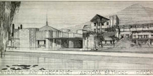 Arizona Biltmore Hotel architectural sketch