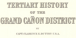 A portion of the title for the "Tertiary History of the Grand Canyon District" Atlas.