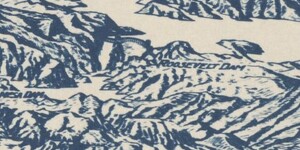 The Roosevelt Dam drawn in Blue on a 1934 Map by T.A. Hayden