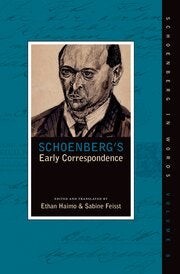 Schoenberg's Early Correspondence book cover