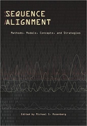 Cover of "Sequence Alignment" featuring a background of green computer-generated graphs