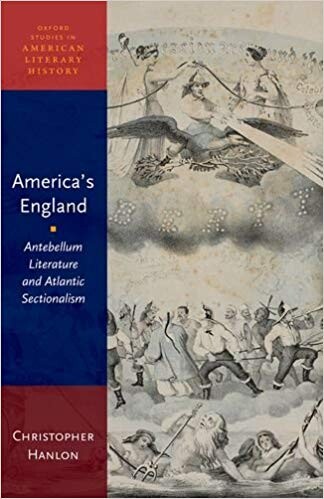 Book cover for "America's England" with illustrations of early Americans depicted on clouds
