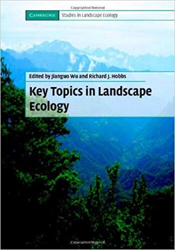 Cover of "Key Topics in Landscape Ecology" featuring a mountainous background
