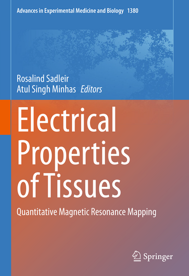 Electrical Properties of Tissues text on blue and orange background 