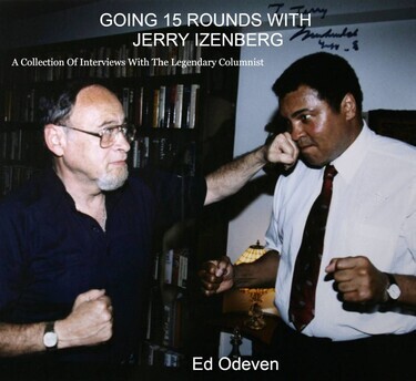 Author Ed Odeven is fake boxing with Jerry Izenberg