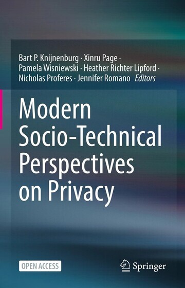 Cover of "Modern Socio-Technical Perspectives on Privacy"