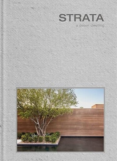 Grey book cover with image of desert landscape