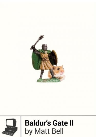 figure of a knight next to a hamster
