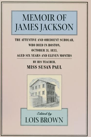 Cover of "Memoir of James Jackson" edited by Brown featuring an illustration of a house