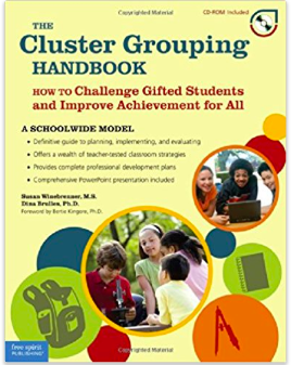 Cover of "The Cluster Grouping Handbook" featuring photos of children learning