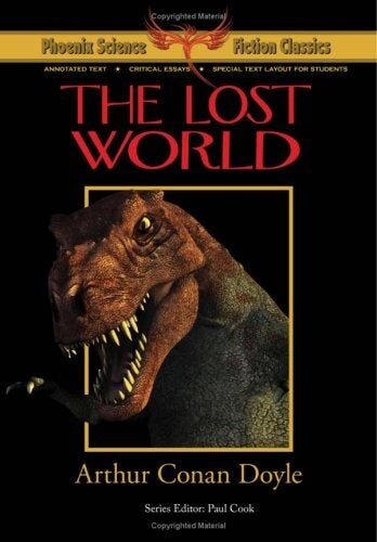 Cover of "The Lost World" featuring a T-rex