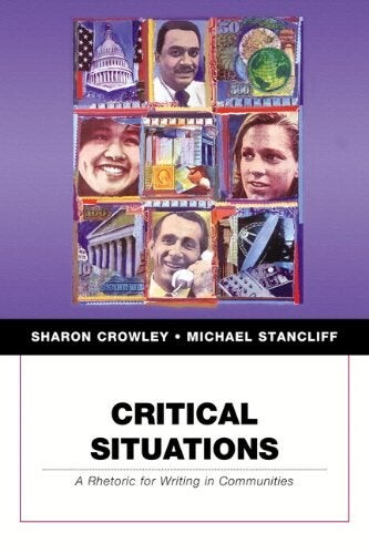 Cover of "Critical Situations," featuring a series of painted portraits and American government buildings
