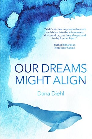 Cover of U.K. edition of "Our Dreams Might Align" featuring a whale and watercolor illustration