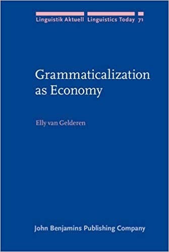 Cover of "Grammaticalization as Economy" featuring a blue background