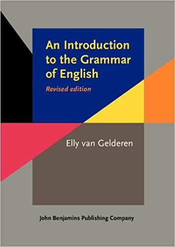 Cover of "An Introduction to the Grammar of English" featuring a color-blocked background