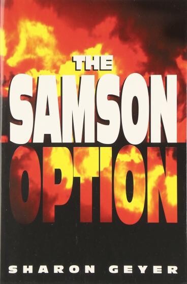 Cover of "The Samson Option" featuring a fire background