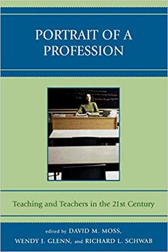 Cover of "Portrait of a Profession" featuring an image of a teacher sitting at a desk