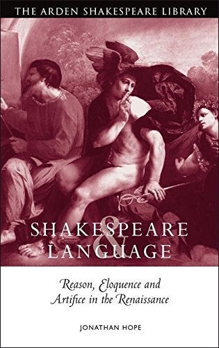 Cover of "Shakespeare and Language" by Jonathan Hope featuring a Renaissance painting