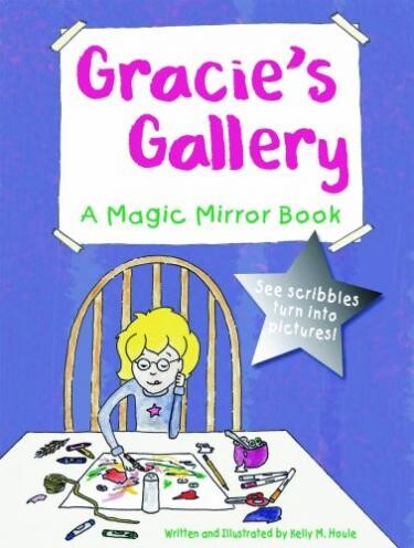 Cover of "Gracie's Gallery" featuring an illustration of a girl coloring on paper at a table