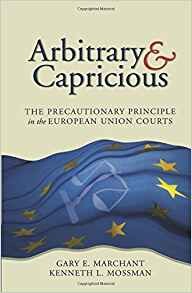 Cover of "Arbitrary & Capricious" featuring the flag of the European Union