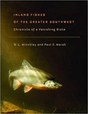 Cover of "Inland Fishes of the Great Southwest" featuring a photo of a fish
