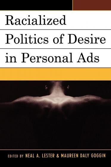 Cover of "Racialized Politics of Desire in Personal Ads" featuring a person's back