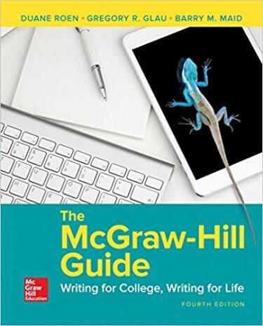 McGraw-Hill Guide cover, with gecko atop tablet, keyboard, pen and paper