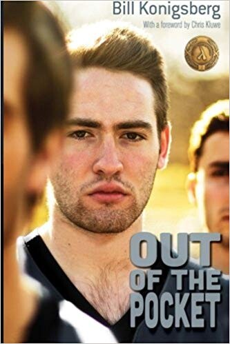 Cover of "Out of the Pocket" featuring a photo of a boy in a jersey standing in line