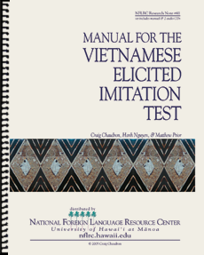 Cover of Manual for the Vietnamese Elicited Imitation Test by Chaudron, Nguyen and Prior