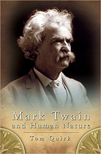 Cover of "Mark Twain and Human Nature" featuring a portrait of the author