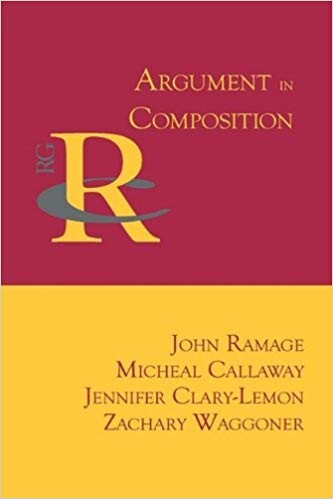 Cover of "Argument in Composition" featuring a yellow and red background