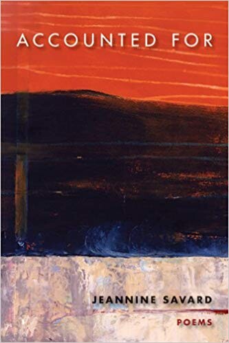 Cover of "Accounted For" featuring a painting of a sunset against shadowy mountains