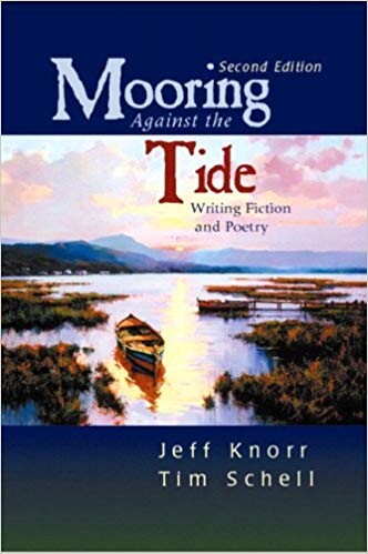 Cover of "Mooring Against the Tide" featuring a painting of a canoe in a lake