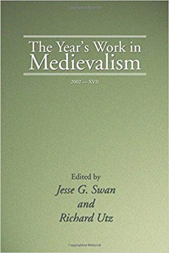 Cover of "The Year's Work in Medievalism" featuring a light green background
