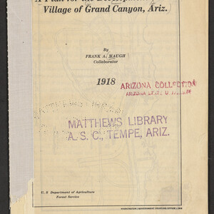 Plan for Development of the Village of Grand Canyon, Ariz.