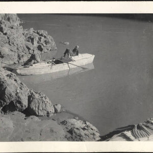 Cactus Jack and Frank Dodge on the Fairchild below Elves Chasm [Oct. 1937]