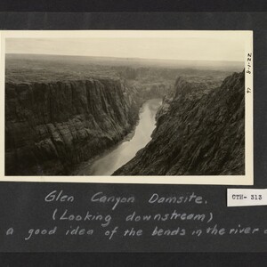 Downstream view of the Glen Canyon Dam.