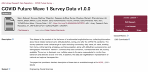 COVID Futures Wave 1 Survey Data dataset page