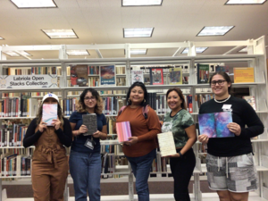 Group photo of participants who finished their journals at the Coptic Bookbinding workshop.