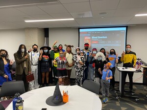 ASU Indigenous students and community members during a Halloween party hosted by the Labriola Center