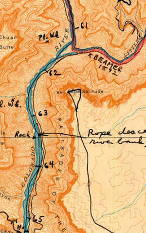 Section of Matthes-Evans map with annotations.