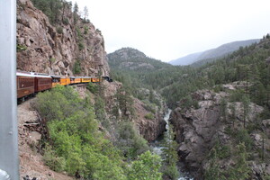 View from Durango and Silverton Railroad, May 21, 2022, Captured by Eric Friesenhahn.