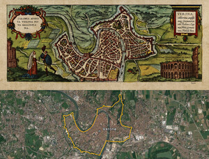 Braun and Hogenberg's map of Verona