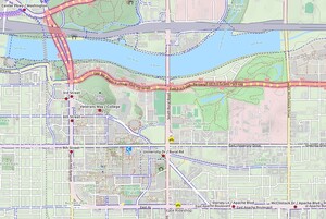 Image of OpenStreetMap Cycling Map option of Tempe, Arizona